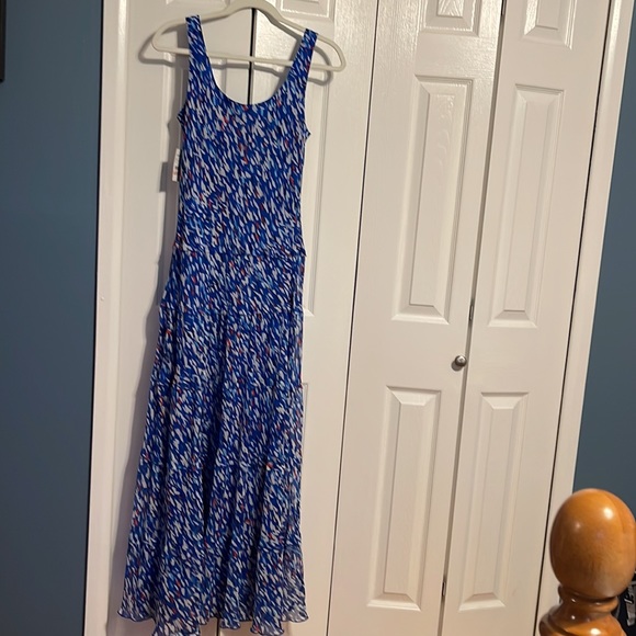 Nine West Dresses & Skirts - NWT Nine West sleeveless maxi dress in royal blue and ivory multi size 10